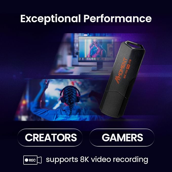 MMOMENT MK700 1TB USB 3.2 Gen2x1 Flash Drive, Read Speed up to 600MB/s, Write Speed up to 500MB/s,Thumb Drive