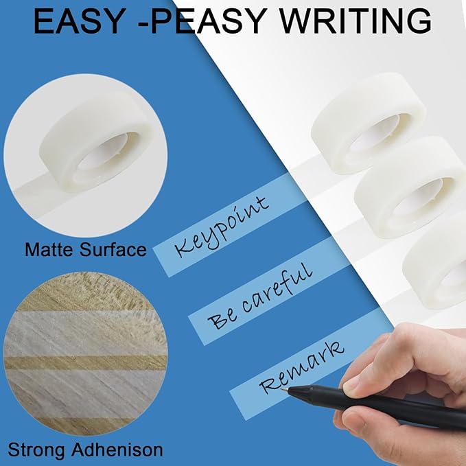 Beieverluck 48 Rolls Invisible Tape Refill 3/4 Inch X 1000 Inches Matte Tape for Dispenser Refill 1 Inch Core Magic Tape for Office Home School Supplies Correction Labeling Gift Wrapping Tape Roll