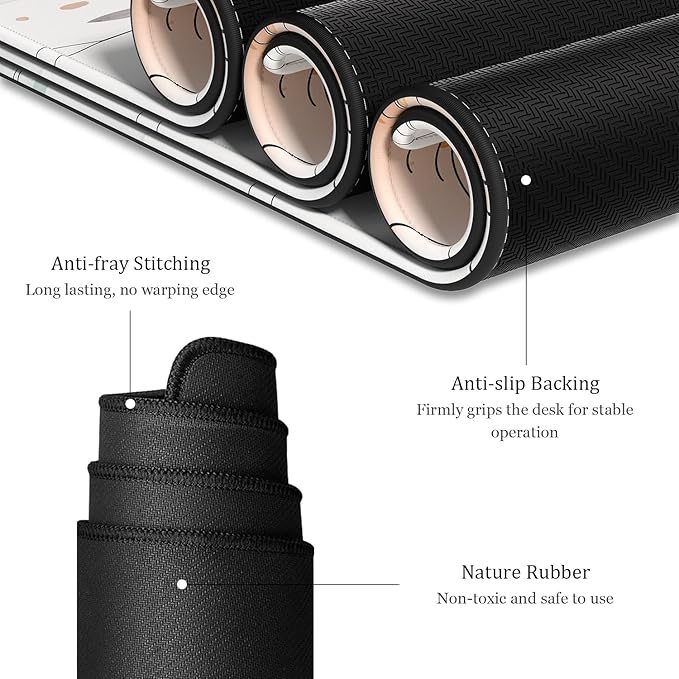 Desk Mat, 32" x 16" XXL Extended Large Gaming Mouse Pad, Desktop Decor Desk Pad, Cute Men Women Office Supplies and Accessories, XL Mouse Mat for Laptop & Keyboard, Watercolor Flowers