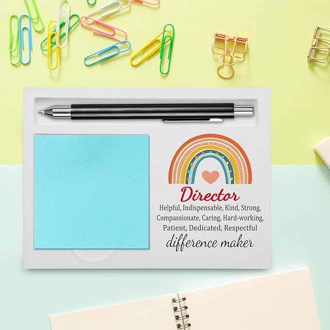 Director Office Supplies Sticky Note Holder Decor, Director Thank You Appreciation Gifts for Women Men Self-Stick Note Pad Holders YBB07