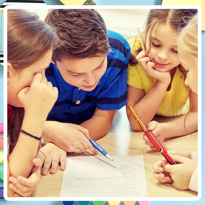 Lincia 100 Pcs Positive Theme Ballpoint Pens Bulk Retractable Medium Point Pens with Black Ink Inspiration Thank You Gifts for Teacher, Back to School, Christmas