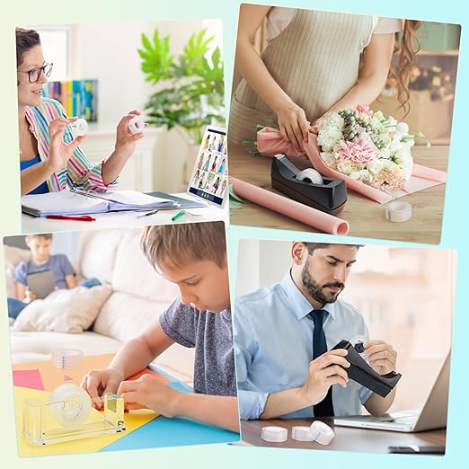 OWLKELA 4 Rolls Transparent Tape Refills, Clear Tape, All-Purpose Transparent Glossy Tape for Office, Home, School