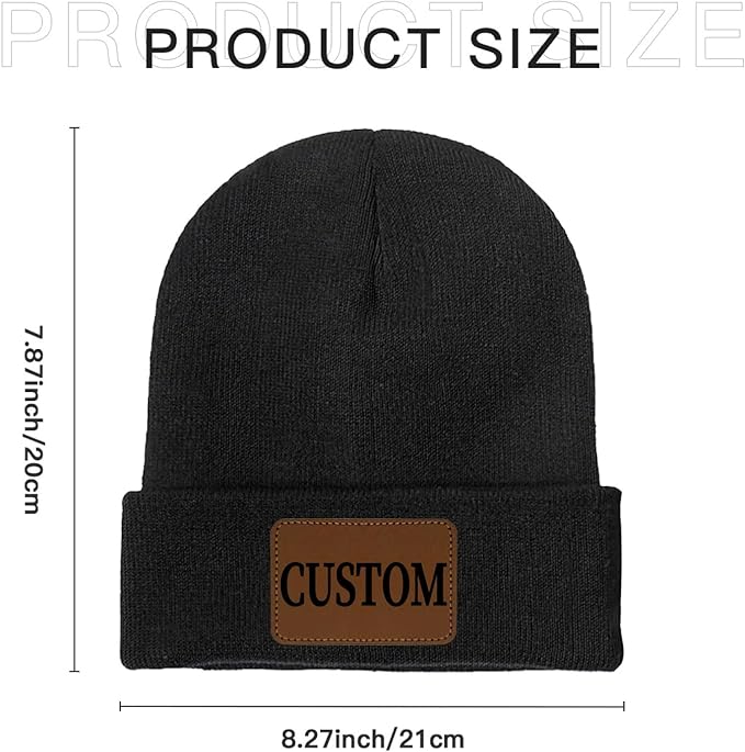Custom Beanie for Men Women Bulk Custom Winter Hat Beanies with Logo Text Image Personalized Knit Hats Gifts for Business