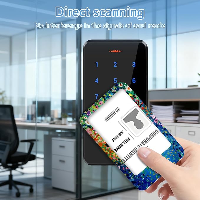 Lanyard with Id Holder, Oil Painting Flower cat Badge Holder with Retractable Lanyard, ID Holder with Badge Reel Clips, Animal Keychain Name Tag Teacher Women Doctor Office Gift