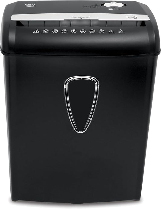 Aurora AU890XA 8-Sheet Crosscut Paper and Credit Card Shredder with Wastebasket