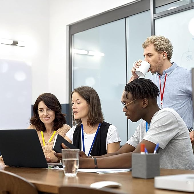 Bulk Lanyards Lanyards for ID Badges,Lanyards with Swivel Hook Clips for Name Tag Lanyard ID Holder (Yellow, 100 packs)