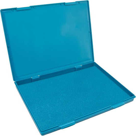 MaxMark Extra Large Light Blue Ink Stamp Pad - 8.25" x 11.5" - Industrial Felt Pad - Light Blue Color