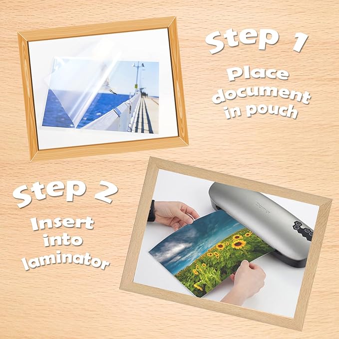 Clear Thermal Laminating Plastic Paper Laminator Sheets - 8.9 Inch x 11.4 Inch, 1000-Pack