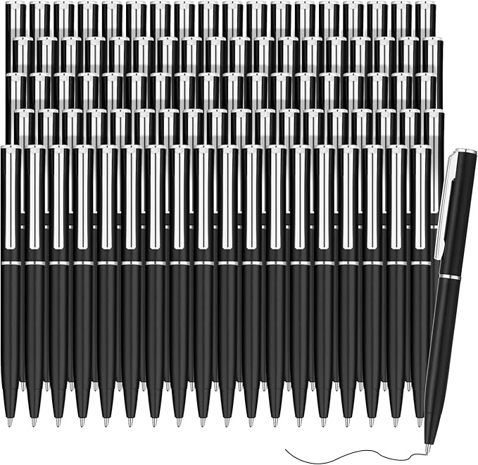 Teling 72 Pcs Small Ballpoint Pen Mini Pens Bulk 4 Inch Short Small Tiny Black Ink Ballpoint Writing Tool for Notebook Pockets Signature Notepads School Office(Black,Classic Style)