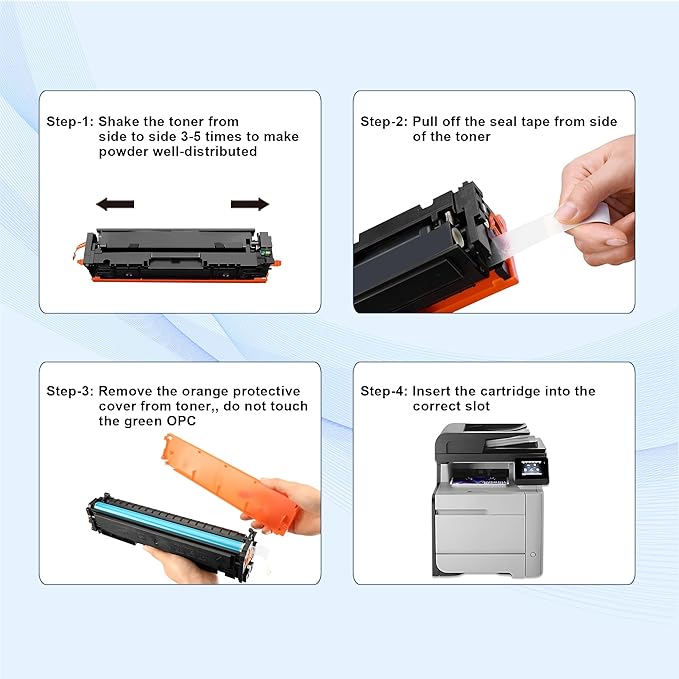 312A Toner Cartridges 4 Pack Replacement for HP 312A Toner Compatible for HP Laserjet Pro MFP M476dn M476dw M476nw Printer Ink (Black,Cyan,Magenta,Yellow)