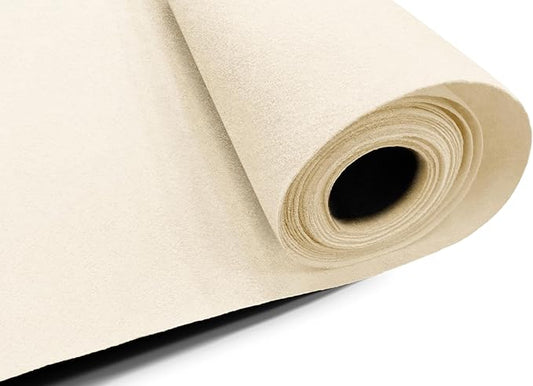 EOVEA | Acrylic Felt Fabric by The Yard - Non-Stiff, Soft Material - 72" Wide - 1.6mm Thick Felt Sheets for DIY Crafts, Sewing, Upholstery, Cushion, Padding(Ivory, Half Yard)