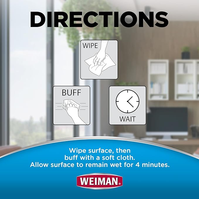 Weiman Electronics & Screen Disinfecting Wipes - Safely Clean and Disinfect Your Phone, Laptop, Keyboard, Tablets, Lens, Wipe, Glasses Cleaner, 30 Count, 2 Pack with MicroFiber Towel