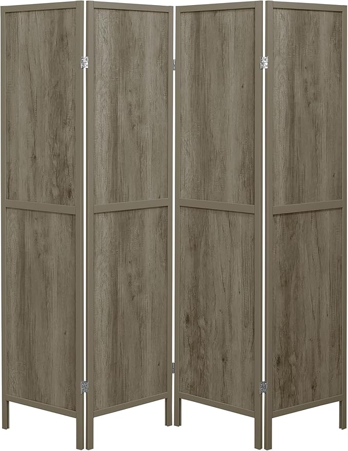 NicBex Room Divider 4 Panel Room Dividers with Sleek Legs Partition Room Dividers and Folding Privacy Screens Wall Divider for Home, Office, Room Separation,69.5" W x 0.75" D x 70.25" H, Light Grey