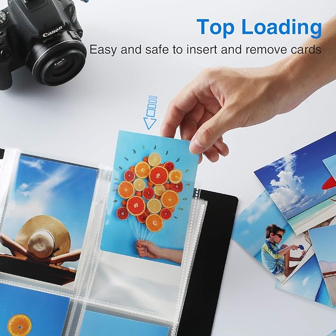 Sooez 30 Pack Heavy Duty Photo Sleeves for 3 Ring Binder (240 Pictures), 3.5x5 Plastic Album Refill Pages, Clear Archival Sleeves, Seed Binder Pages 8.5x11