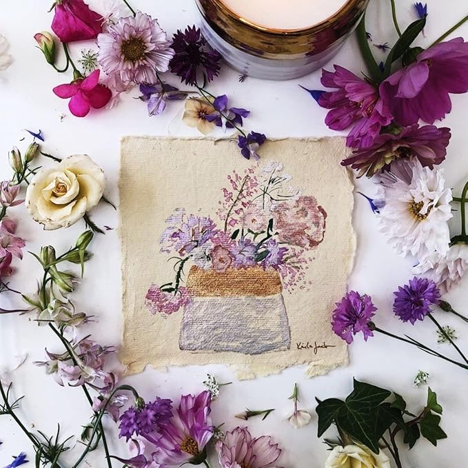 Hyggelight - The Growing Candle, Mint & Eucalyptus Scented, 10oz Ceramic Pot, Aromatherapy Candles, 100% Soy, Clara