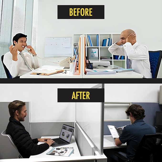 OBEX Privacy Screen & Office Panel Extender for Office Cubicles, Polycarbonate Desk Privacy Panel & Divider for Office Cubicle, 24" x 48", White