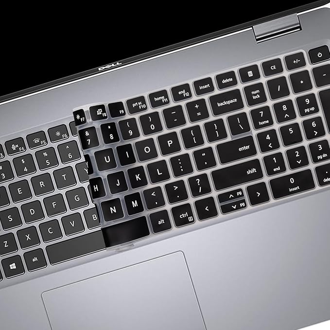 Keyboard Cover Skin for Dell Latitude 5520 5521 5530 5531 5540, Dell Precision 3580 3581 3560 3570 3561 3571 Laptop, Dell Latitude 5540 5530 5520 Keyboard Protective Cover-Black