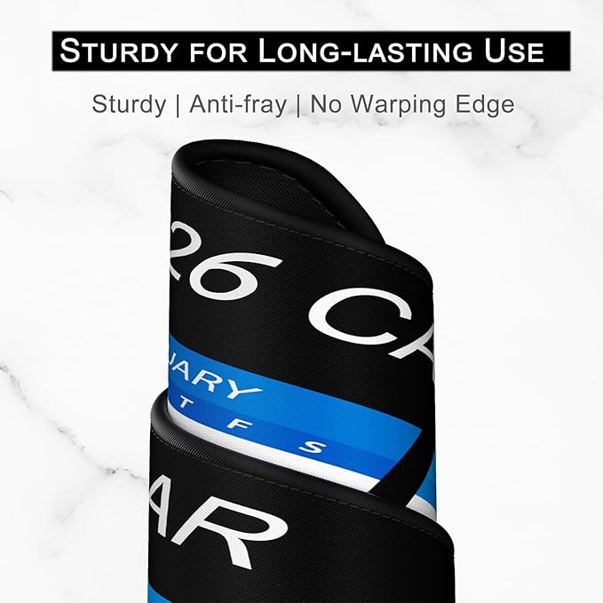 2026 Calendar Mouse Pad, Square New Year 2026 Mousepad 10.2 x 8.3 Inch, Stitched Edge Anti-Slip Waterproof Rubber Computer Mat for Office, Gaming, Laptop, New Year Office Supplies Gift, Black