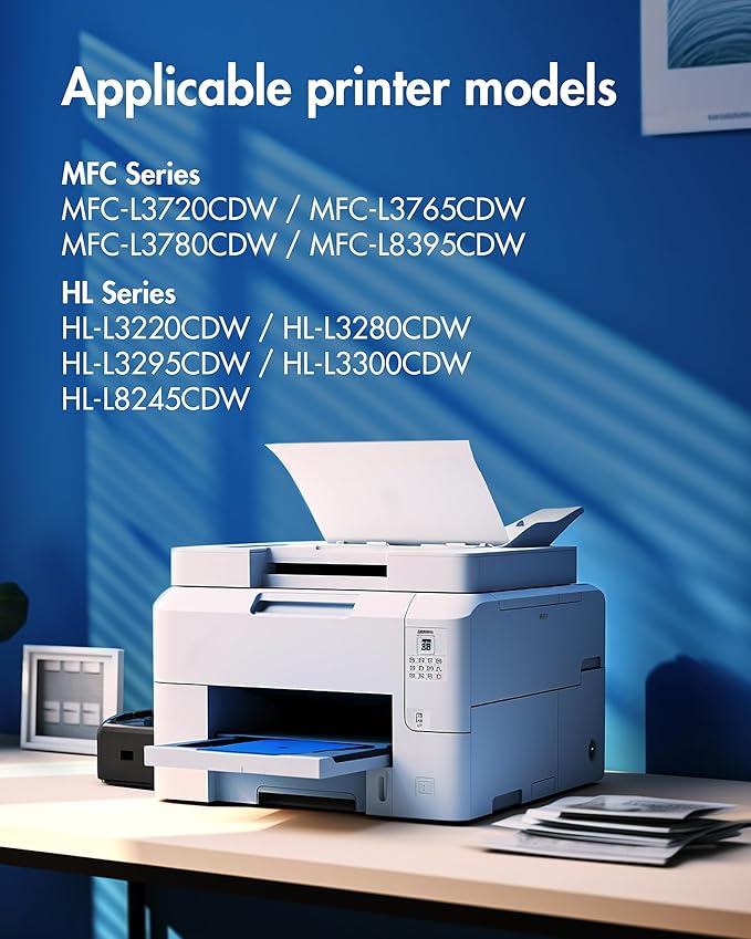 TN229XL TN229 Toner Compatible for Brother TN229 Toner Cartridges Works for Brother MFC-L3780CDW HL-L3280CDW HL-L3220CDW MFC-L3720CDW , TN229XL 4 Pack