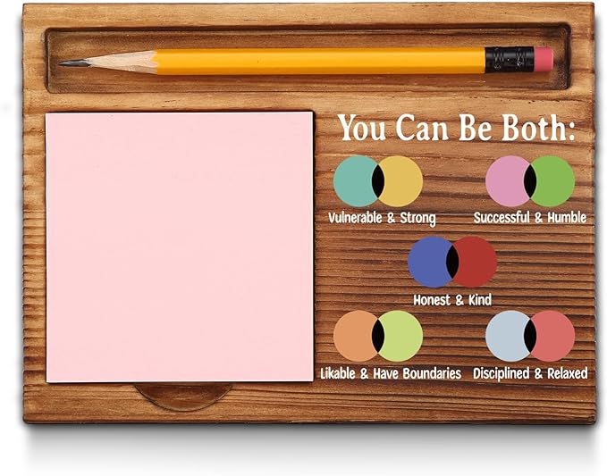 You Can Be Both Sticky Note Holder for Therapist, School Counselor, Psychologist, Counseling Social Worker, Mental Health Therapy Office Self-Stick Note Pad Holders GAA43