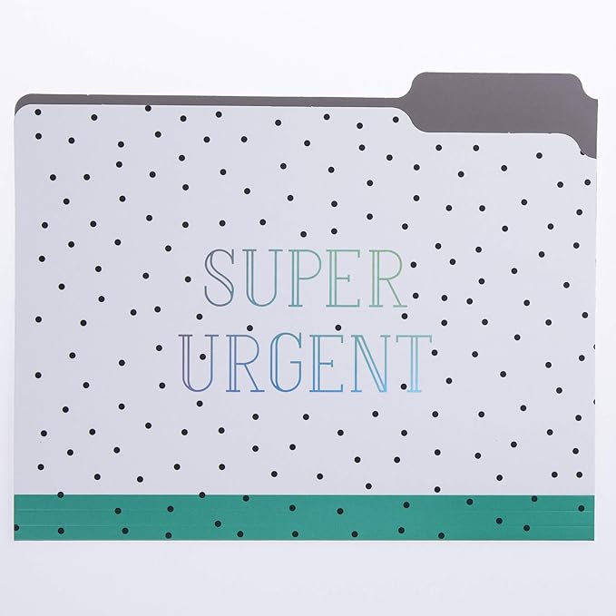 Graphique Green Dots File Folder Set – Each Folder Measures 11.75" x 9.5", Set Includes 9 Folders with 3 Unique Designs, Durable Triple-Scored Coated Cardstock (FIF045)