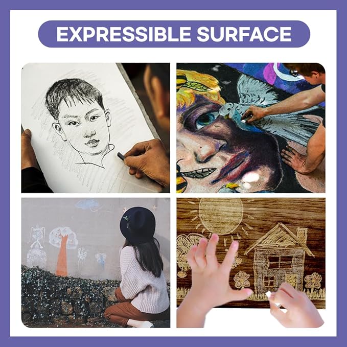 Soft Chalk Pastels Set Art Supplies for Artist, Kids, Adult, 64Colors Plus 2Sticks, Colored Chalk Non Toxic Dry Square Pastel for Painting, Hair Chalk Pastels