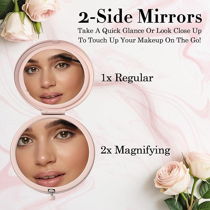 Grandma Stocking Stuffers Birthday Gifts for Grandma from Granddaughter Grandson Grandmother Compact Makeup Mirror Thanksgiving New Year Valentines for Nana