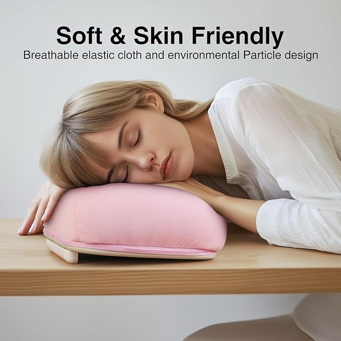 elitehood Bean Bag Laptop Lap Desk, Soft Cushion Stand for Book, Laptop, Tablet, Book Holder for Reading in Bed, Lap Pillow Desk Ideal for Working, Writing and Relaxation on Bed, Couch, Recliner, Pink