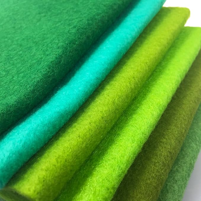 flic-flac 42pcs1.4mm Thick Soft Felt Fabric Sheet Assorted Color Felt Pack DIY Craft Sewing Squares Nonwoven Patchwork (20cm * 30cm)