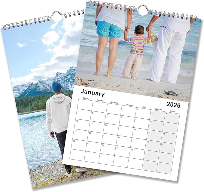 Custom Calendar 2026 for Home & Office - Print Your 13 Memories,Make Your Own Personalized Calendar Customized Christmas Gift &use your photo (Wall Calendar 8.27"×11.69", 10 Packs)