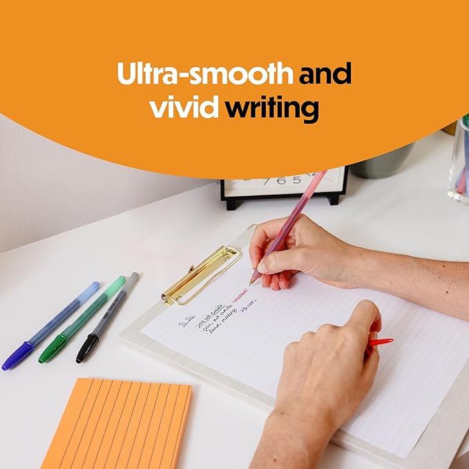 BIC Cristal Gel Pens Medium Point (0.7 mm) Ultra Smooth Long Lasting Writing, Black Gel Pens, 8-Count Visit the Store