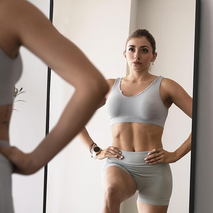 76"X34" Large Arched Floor Mirror Full Length with Stand, Black Hanging or Leaning Standing Full Length Mirror for Bedroom Living Room Gym, Full Body Mirror Wall Mounted, Tempered Glass