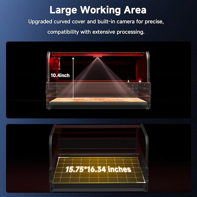 Creality Falcon2 Pro 22W Laser Engraver, Enclosed Laser Cutter with Air Assist, HD Camera Positioning, Auto Fan, Class 1 Safety Laser Engravering Machine for Wood and Metal, Acrylic
