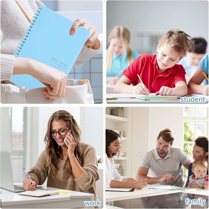 Undated Weekly Planner with Habit Tracker, 52 Weeks To Do List Notebook A5 Weekly Goal Planner with Spiral Binding & Stickers Home Work School Supplies for Women Girls 8.2" x 5.7" - Blue