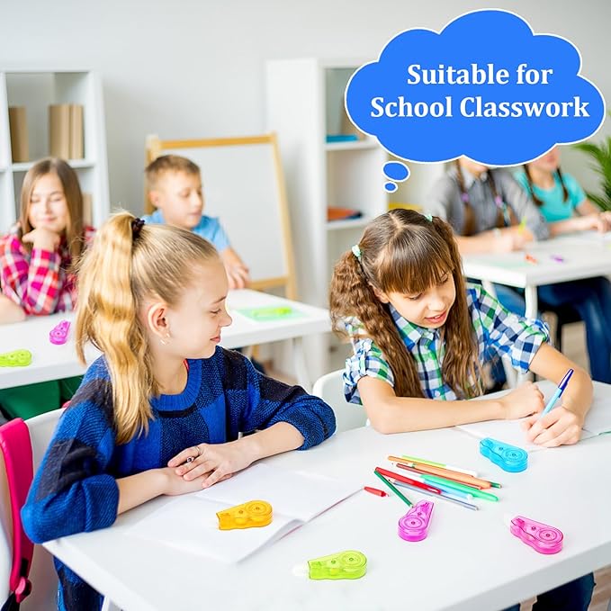 Chivao 210 Pack Mini Correction Tape Bulk Ink Corrector Eraser Tape Set 13.12 ft Cute Aesthetic Colorful Instant Correction Applicator for Office School Student Stationery Supplies, 0.2 x 158 Inch