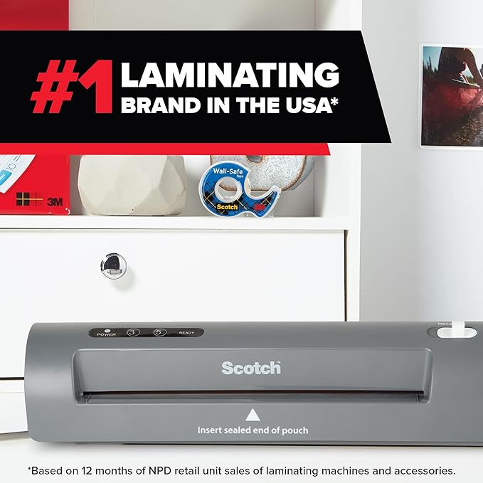 Scotch Thermal Laminator, 2 Roller System for a Professional Finish, Use for Home, Office or School, Suitable for use with Photos (TL901X)