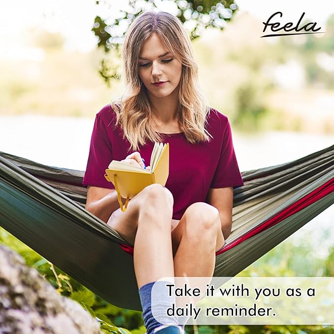 feela 15 Pack Pocket Small Notebooks Bulk, Mini Cute Notepads Hardcover College Ruled Lined Journals with Pen Holder for School Business Memos, with 15 Black Pens, 3.5”x 5.5”, A6, Yellow