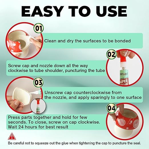 Super Glue Gel & Liquid, Clear Ca Glue Multipack All Purpose Repair Ceramic Plastic Glass Metal Pottery, Single Use Strong Cyanoacrylate Adhesive for Bonding Wood Shoes Crafts Model Aquarium Instant