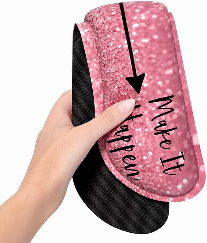 Dapesuom Enlarge Keyboard Wrist Rest, Memory Foam Wrist Cushion for Desk Mats Support, Typing Pain Relief Keyboard Mouse Pad Rests Set with Non-Slip Base for Gaming Laptop Office Computer, Quotes