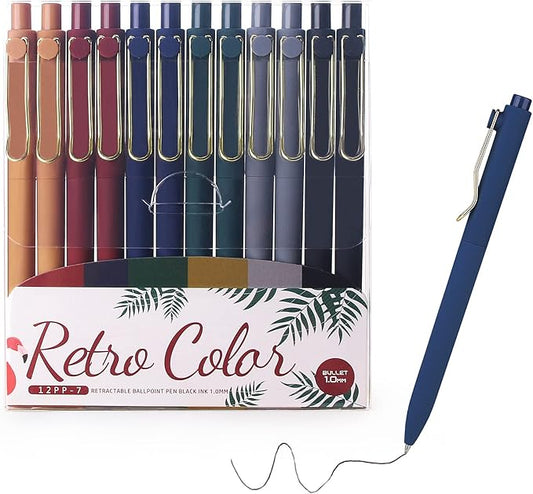 WY WENYUAN Writing Pens, Fine Point Smooth, Personalized Ballpoint Pens Bulk, Flair Teacher Pens, Black Ink 1.0 mm Journaling Pen, Aesthetic Gift School Office Supplies for Note Taking