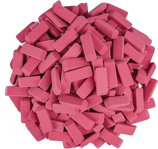 200 Pack Pink Erasers Bulk Latex-Free Soft Erasers Pencil Erasers for Kids Teachers and School and Office Supplies