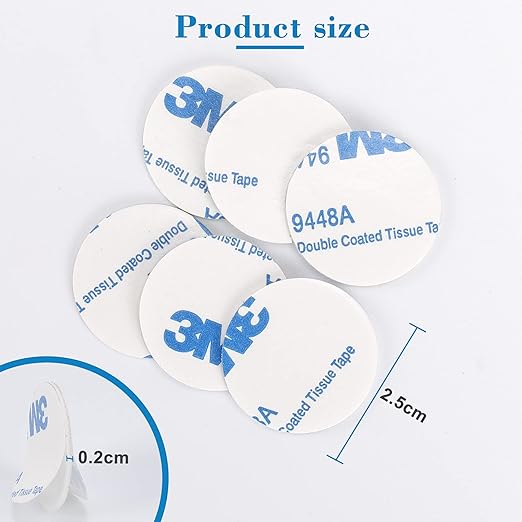 100Pieces 3m Double Sided Foam Tape Round Strong Pad,25 × 25mm Heavy Duty Mounting Tape,Idea for Photo Album Walls, Hooks, Small Mirrors, Office Decor.