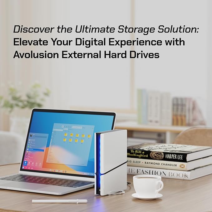 Avolusion PRO-H1 8TB 7200RPM USB 3.2 Gen2 (10Gbps) External Hard Drive (for Windows or MacOS Desktop PC/Laptop) (Renewed)