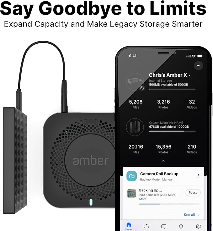Smart Personal Cloud Storage Device Data and Media Files, Built-in 512GB High-Speed SSD with USB Storage, Plex and Home Assistant/iOS/Android/Windows/Mac Compatible