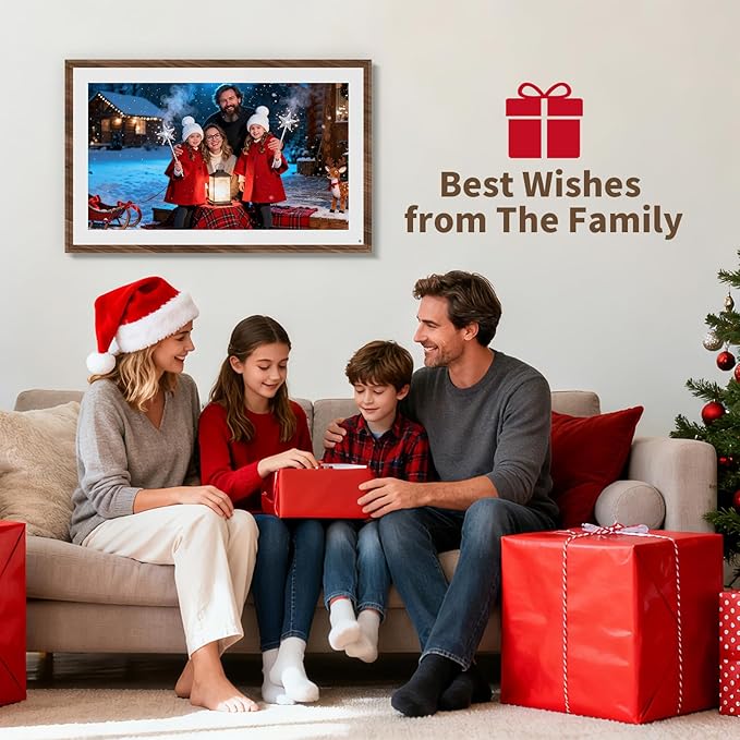 15.6 Inch Digital Calendar Chore Chart with Touchscreen - Full HD Interactive Display, Wall & Desk Mountable Family Planner, to-Do List & Meal Planner, Digital Picture Frame for Gifts for Women Mom