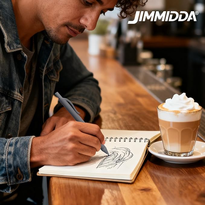 52 Pcs Pens Bulk - 1.0MM Ballpoint Pens Black Ink | Medium Point Smooth Writing, No Bleed Retractable Ball Point Pen for Office School (Gray - 52Pcs)