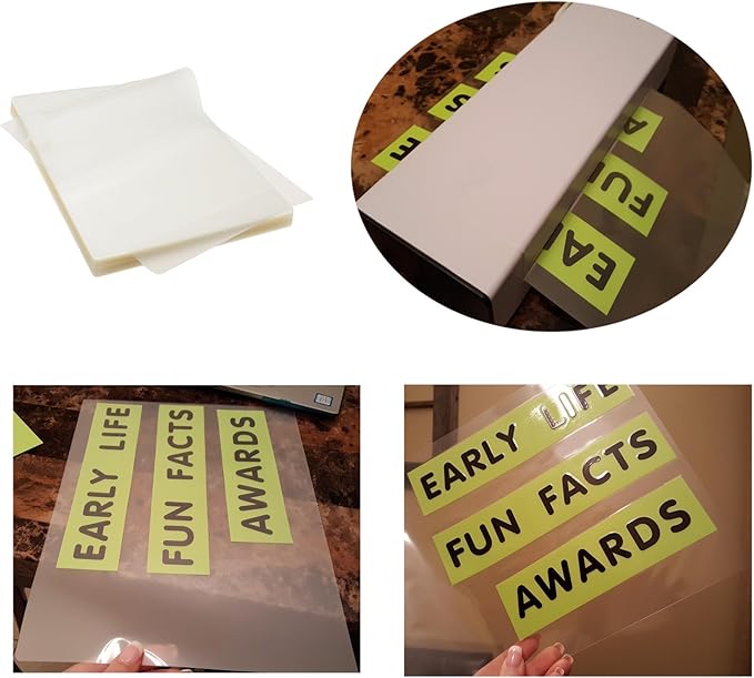 Immuson Thermal Laminating Pouches 8.9 x 11.4, 5 Mil Thickness, Crystal Clear Finish, 100 Pack