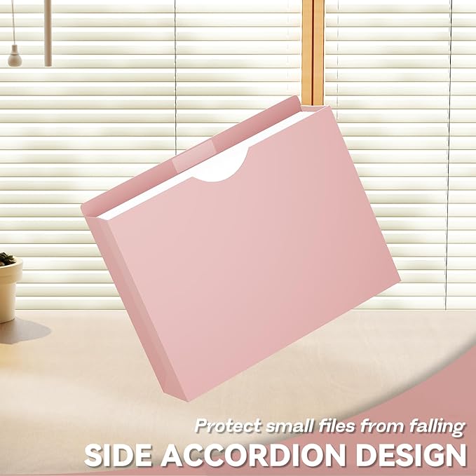 Plastic 3 Inch File Jackets Letter Size,12 Pack Manilla Pocket Folders,Expandable File Jackets for Document,Heavy Duty Expansion Pocket,Straight Cut Tabs,Poly File Jacket,Morandi Color