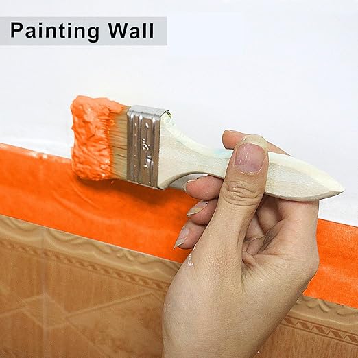 BOMEI PACK 3 Pack Orange Painters Tape, 2inch x 30yds, Multi Size Painting Masking Tape, Clean Release Paper Tape for Home and Office