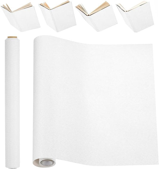 PATIKIL Book Binding Cloth, 51 x 11 Inches Book Cloth for Binding Repairing Fabric Surface Paper Backed Bookbinding Supplies, White